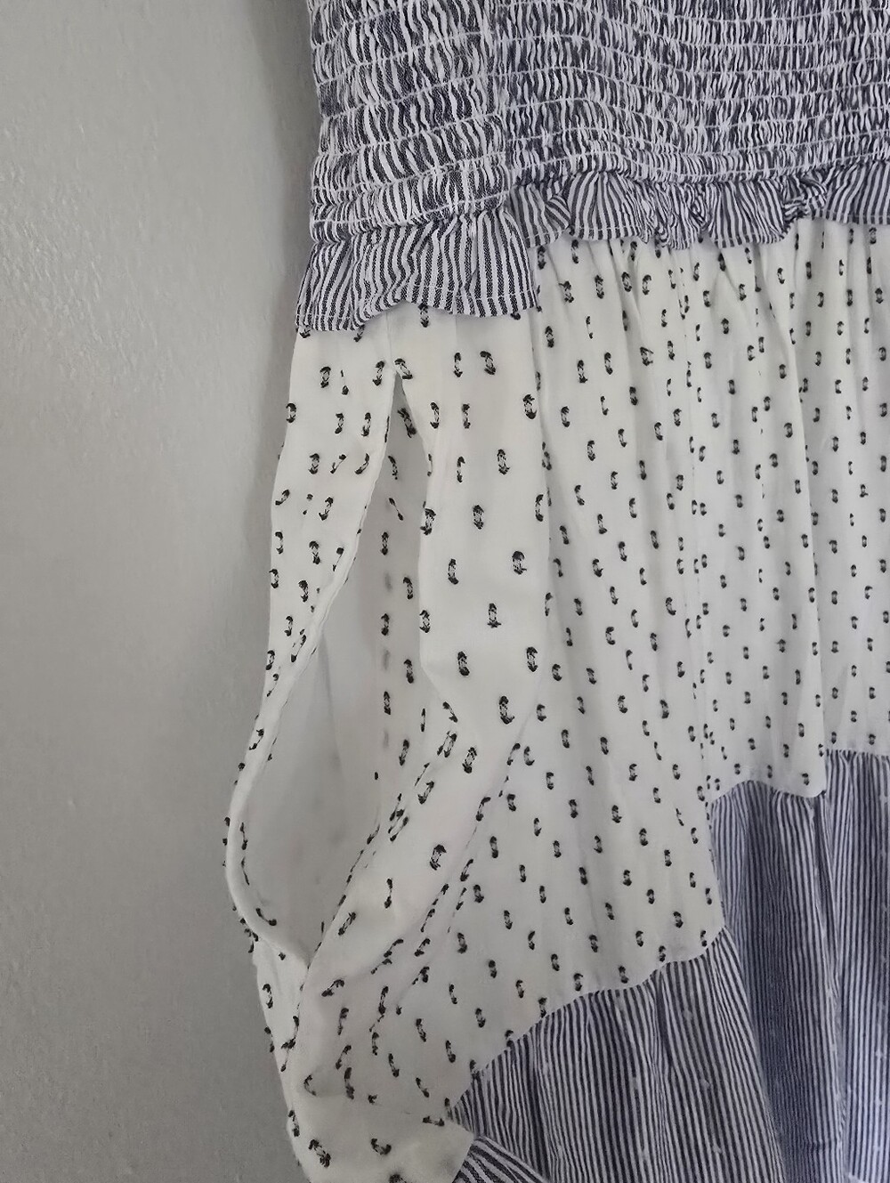 J. Crew Blue and White Tiered Maxi Dress Size M - Picture 7 of 12